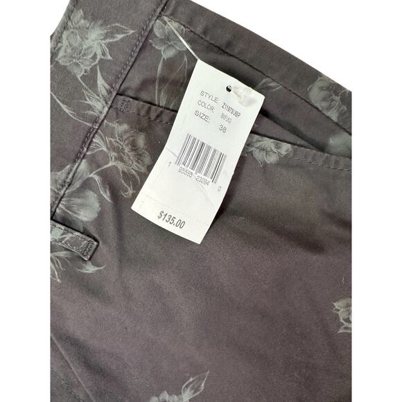 AG ADRIANO GOLDSCHMIED Wanderer Slim Trouser Shorts Gray Floral Size 38 - Picture 5 of 8